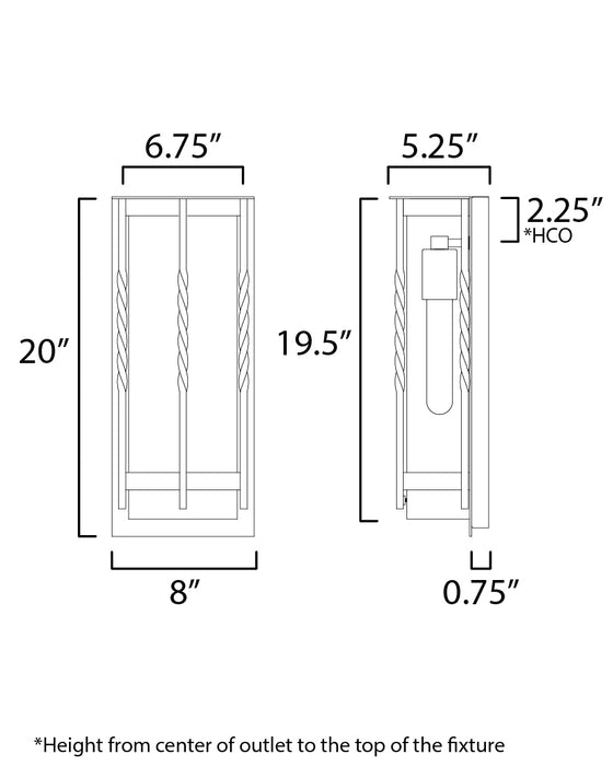 Foundry One Light Outdoor Wall Sconce-Exterior-Maxim-Lighting Design Store