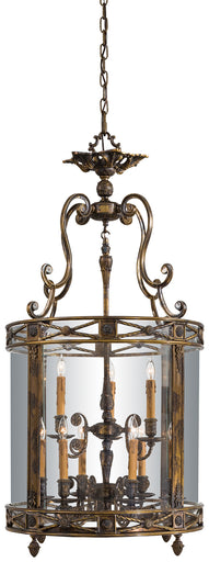 Metropolitan Nine Light Foyer Pendant Oxide Brass