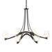 Hubbardton Forge - 104116-SKT-07-ZU0291 - Six Light Chandelier - Ribbon - Dark Smoke