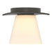 Hubbardton Forge - 126601-SKT-07-GG0242 - One Light Semi-Flush Mount - Wren - Dark Smoke