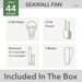 Seawall 44"Ceiling Fan-Fans-Hunter-Lighting Design Store