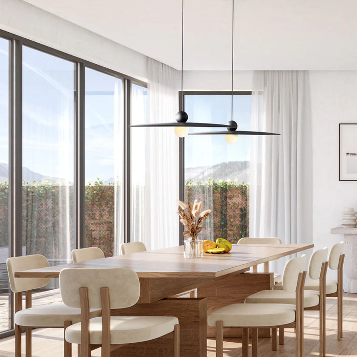 Faroe LED Pendant Flecked Black/Grey-Pendants-Golden-Lighting Design Store