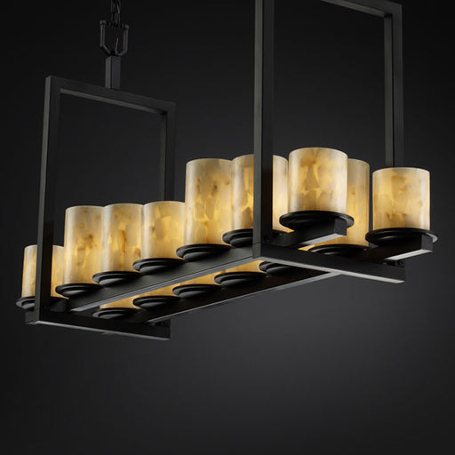 Alabaster Rocks 14 Light Chandelier Matte Black