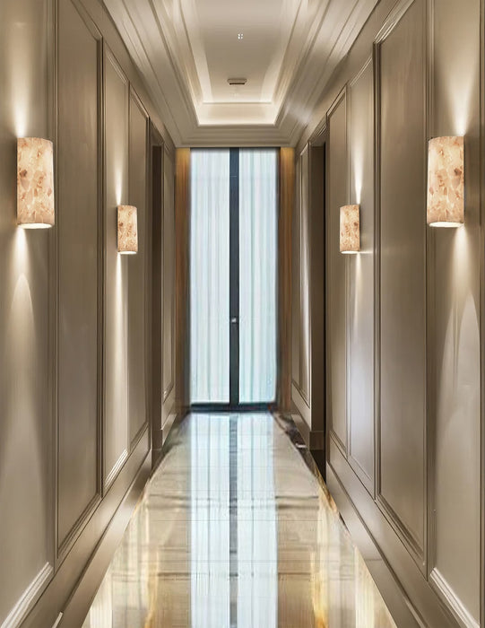 Justice Designs - ALR-8858 - Two Light Wall Sconce - Alabaster Rocks