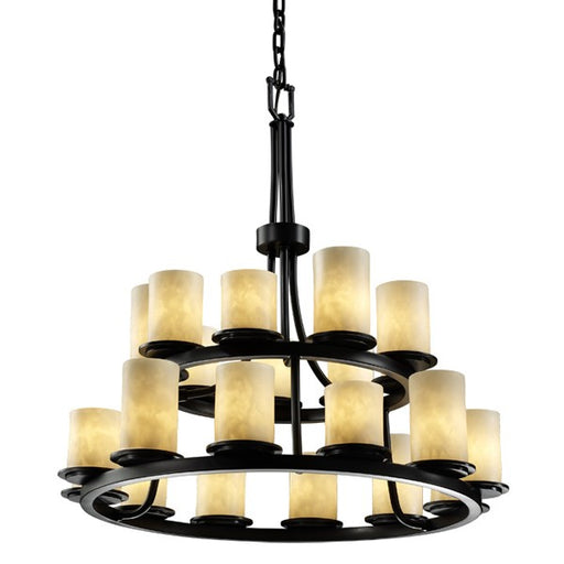 Clouds 21 Light Chandelier Matte Black
