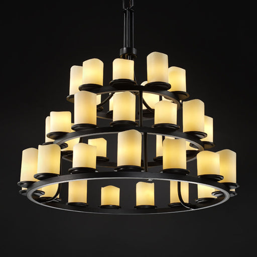 CandleAria 36 Light Chandelier Matte Black
