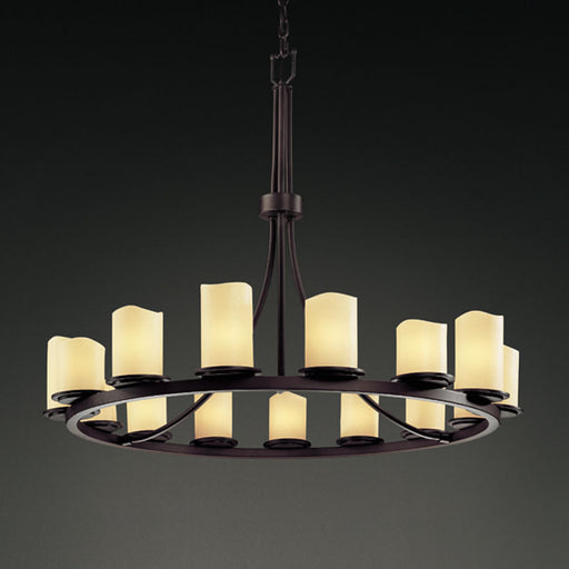 CandleAria 15 Light Chandelier Dark Bronze
