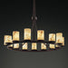 Justice Designs - FAL-8715-10-DBRZ - 15 Light Chandelier - LumenAria - Dark Bronze