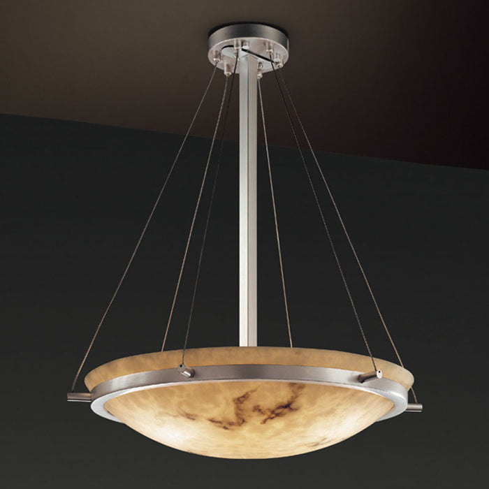 Justice Designs - FAL-9692-35-NCKL - Six Light Pendant - LumenAria - Brushed Nickel