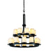 Justice Designs - FSN-8767-10-OPAL-MBLK - 21 Light Chandelier - Fusion - Matte Black