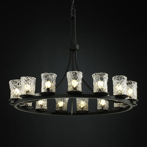 Veneto Luce 15 Light Chandelier Matte Black