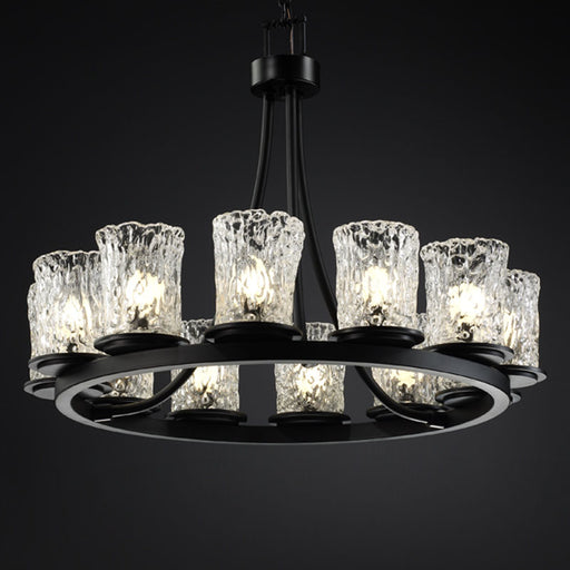 Veneto Luce 12 Light Chandelier Matte Black