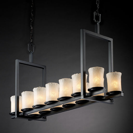 Veneto Luce 14 Light Chandelier Matte Black
