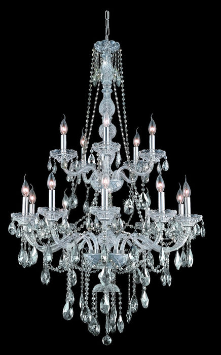 Verona 15 Light Chandelier Chrome-Mid. Chandeliers-Elegant Lighting-Lighting Design Store