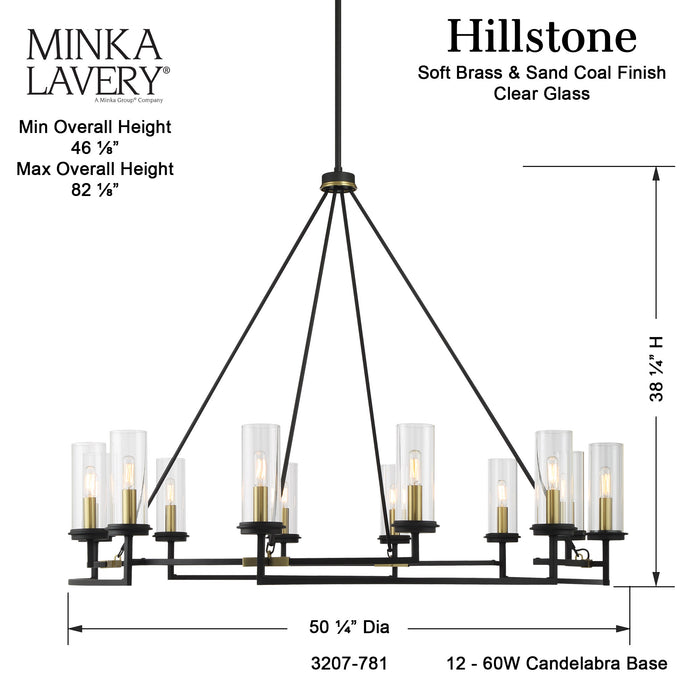 Hillstone 12 Light Chandelier-Large Chandeliers-Minka-Lavery-Lighting Design Store
