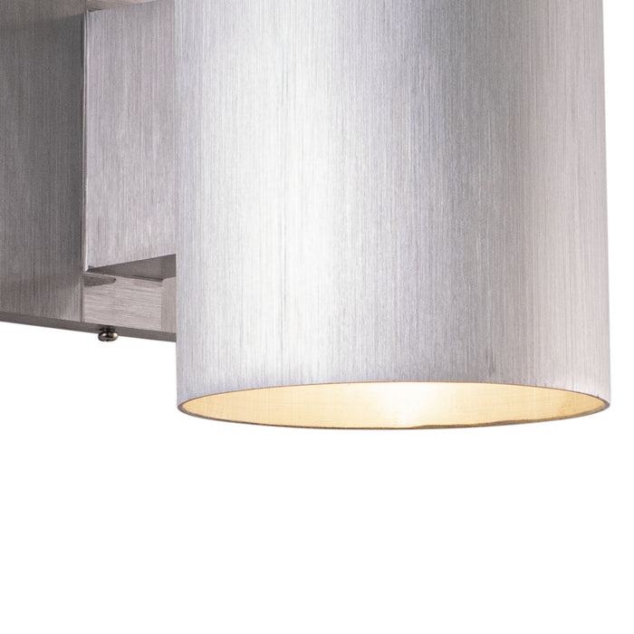 Vaxcel - CO-OWD050SL - One Light Outdoor Wall Mount - Chiasso - Satin Aluminum