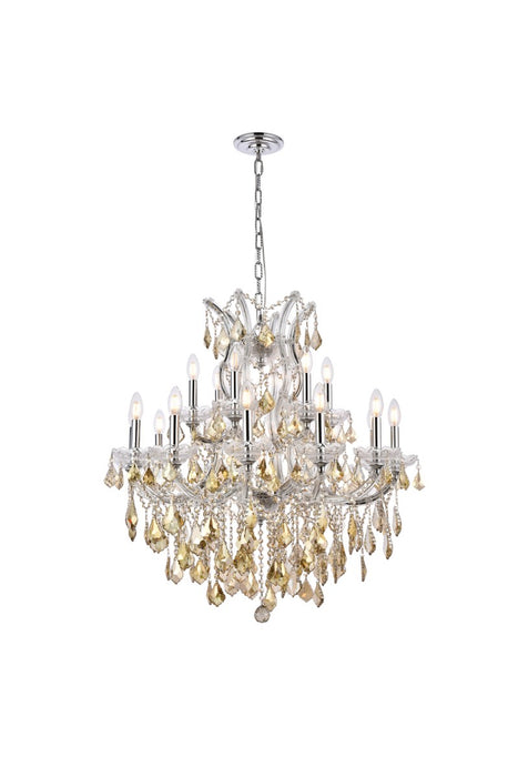Maria Theresa 19 light Chandelier Chrome-Mid. Chandeliers-Elegant Lighting-Lighting Design Store