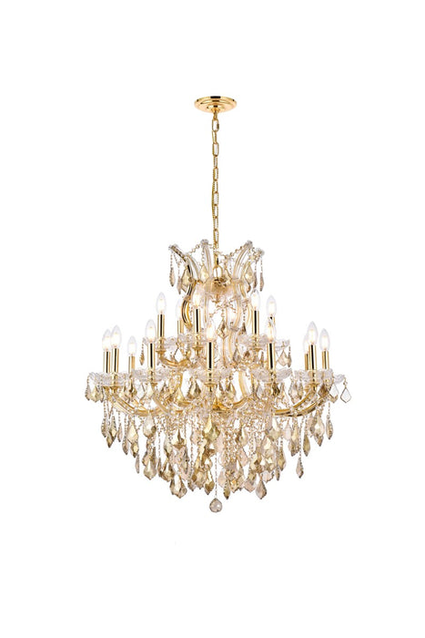 Maria Theresa 19 light Chandelier Gold-Mid. Chandeliers-Elegant Lighting-Lighting Design Store