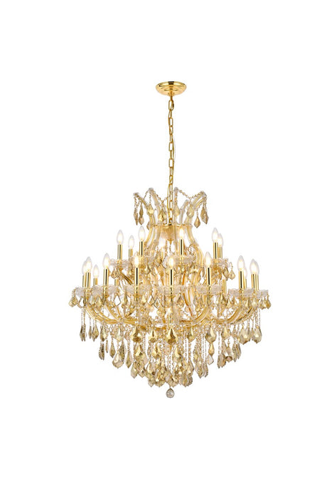 Maria Theresa 24 Light Chandelier Gold-Mid. Chandeliers-Elegant Lighting-Lighting Design Store