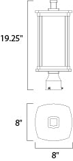 Terrace Outdoor Pole/Post Lantern-Exterior-Maxim-Lighting Design Store