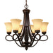 Golden - 8106-6 CDB - Six Light Chandelier - Torbellino - Cordoban Bronze