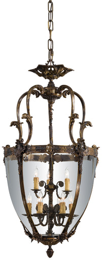 Metropolitan Nine Light Pendant Oxide Brass