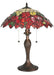 Meyda Tiffany - 112628 - One Light Table Lamp - Poinsettia - Beige Flame Red