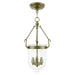 Livex Lighting - 5063-01 - Three Light Pendant - Jefferson - Antique Brass