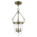 Livex Lighting - 5063-01 - Three Light Pendant - Jefferson - Antique Brass