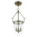 Livex Lighting - 5063-01 - Three Light Pendant - Jefferson - Antique Brass
