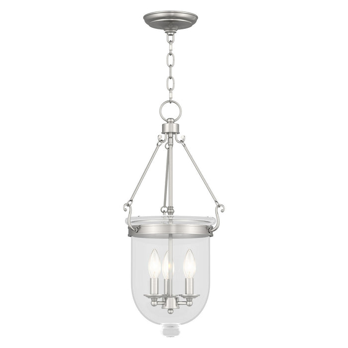 Livex Lighting - 5064-91 - Three Light Pendant - Jefferson - Brushed Nickel