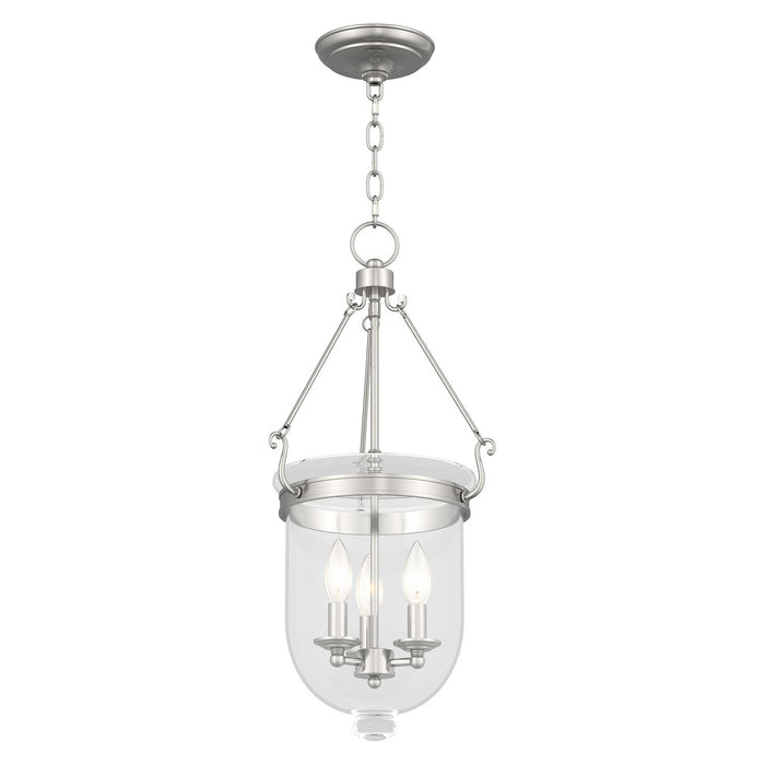 Livex Lighting - 5064-91 - Three Light Pendant - Jefferson - Brushed Nickel