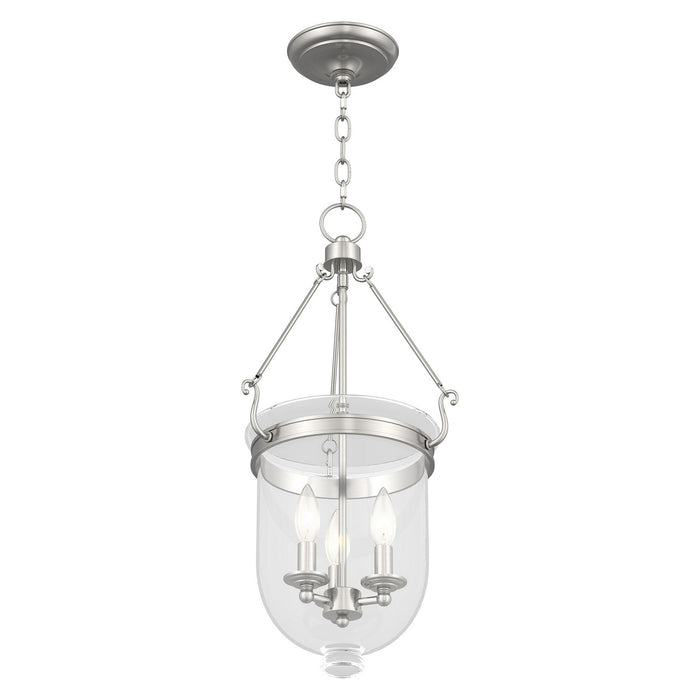 Livex Lighting - 5064-91 - Three Light Pendant - Jefferson - Brushed Nickel