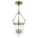 Livex Lighting - 5083-01 - Three Light Pendant - Jefferson - Antique Brass