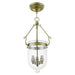 Livex Lighting - 5083-01 - Three Light Pendant - Jefferson - Antique Brass