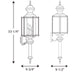 Progress Lighting - P5731-31 - Three Light Wall Lantern - Carriage Classics - Black