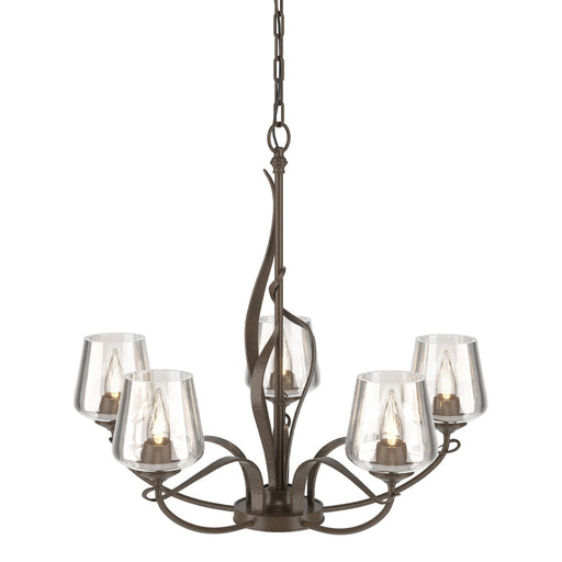 Flora Five Light Chandelier Bronze