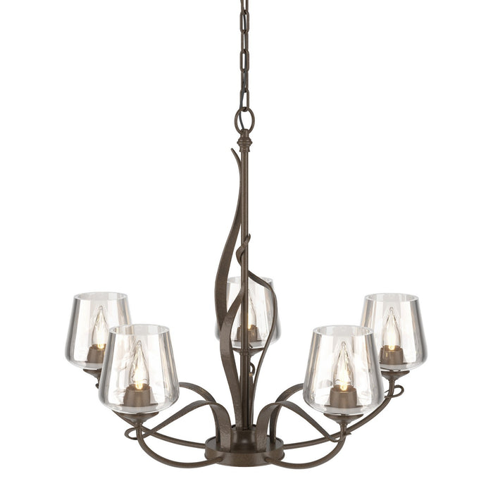 Hubbardton Forge - 103040-SKT-05-ZM0236 - Five Light Chandelier - Flora - Bronze