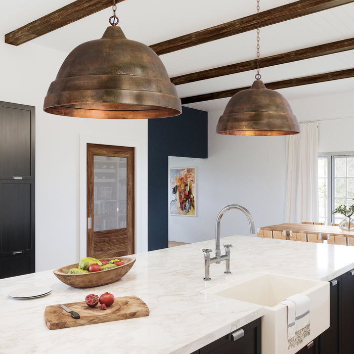 Sedona One Light Pendant Oxidized Brass-Pendants-Capital Lighting-Lighting Design Store