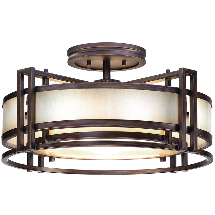 Metropolitan - N6964-1-267B - Three Light Semi Flush Mount - Underscore - Cimarron Bronze
