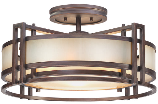 Underscore Three Light Semi Flush Mount Cimarron Bronze