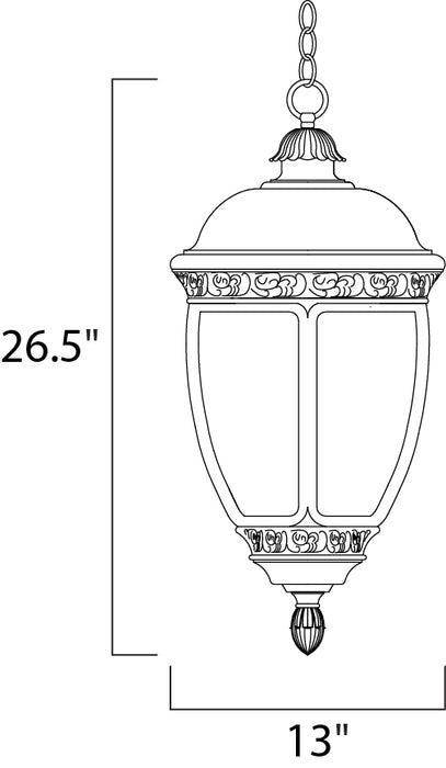 Knob Hill DC Outdoor Hanging Lantern-Exterior-Maxim-Lighting Design Store