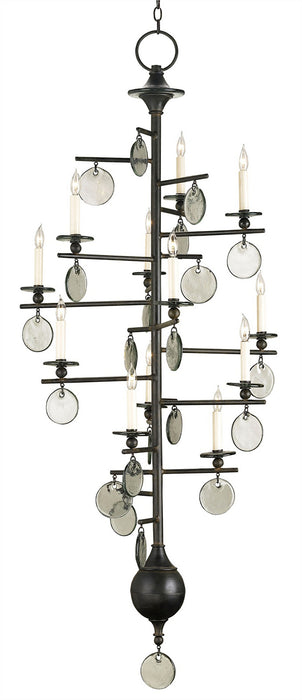 Currey and Company - 9125 - 12 Light Chandelier - Sethos - Old Iron