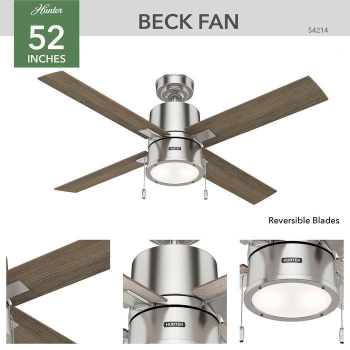Beck 52" Ceiling Fan-Fans-Hunter-Lighting Design Store