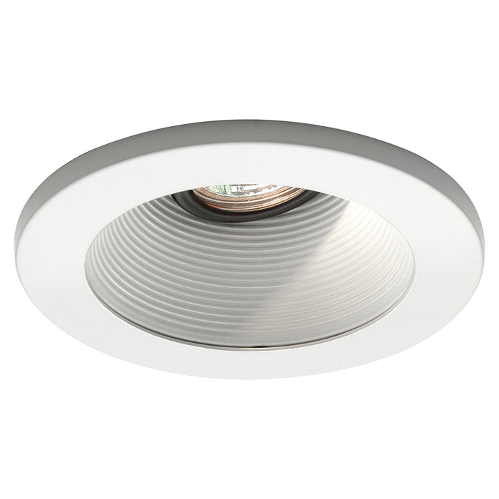 W.A.C. Lighting - HR-D411-WT/WT - 4in Adjustable Step Baffle Trim - 4 Inch  Low Voltage - White/White