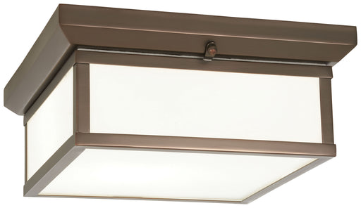 Two Light Flush Mount Harvard Court Bronze
