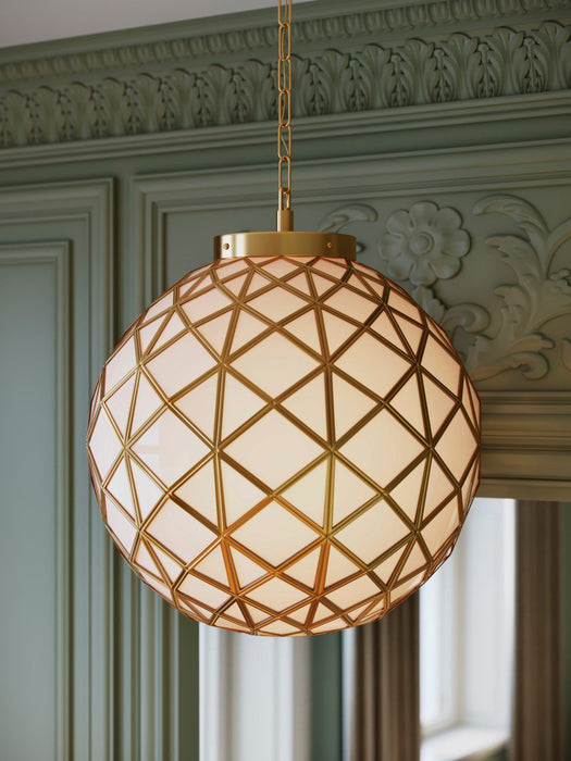 Polyhedron One Light Pendant-Pendants-Currey and Company-Lighting Design Store