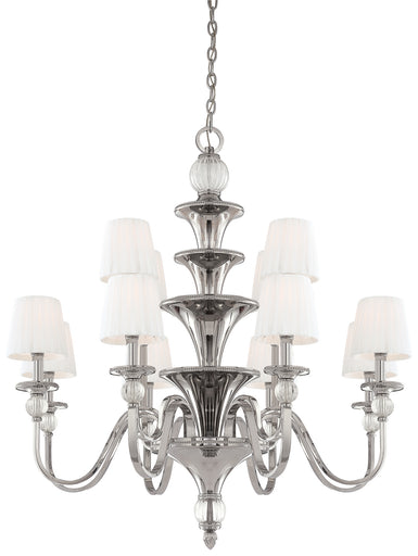 Aise 12 Light Chandelier Polished Nickel