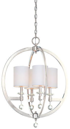 Chadbourne Four Light Pendant Polished Nickel
