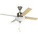 Progress Lighting - P2531-09 - 52" Ceiling Fan - North Park - Brushed Nickel